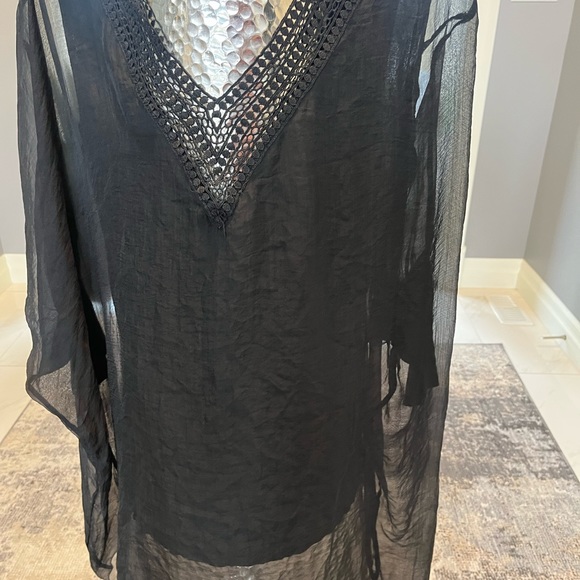 PARADISE SWIM best black pool dress classy sexy size small dressing rich - Picture 14 of 17